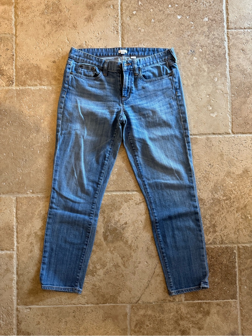 J. Crew Women's Light-Mid Blue Cropped Straight Jeans